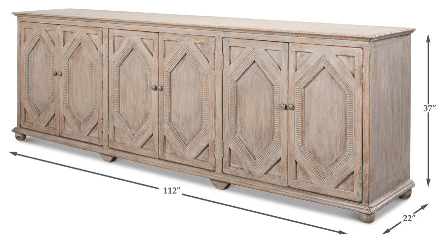 Six Diamonds Sideboard French Gray