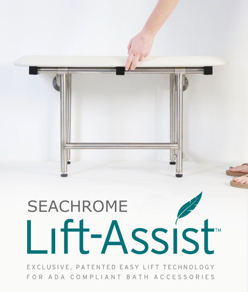 Signature Series Bench Style Shower Seat, 24 X 15