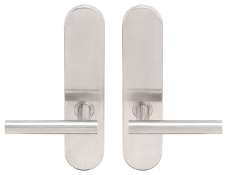 Copenhagen Lever, Full Dummy Tubular Pair, Left Hand, Satin Stainless Steel