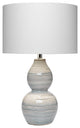 Catalina Ceramic Table Lamp, Blue and White Wave