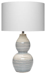 Catalina Ceramic Table Lamp, Blue and White Wave