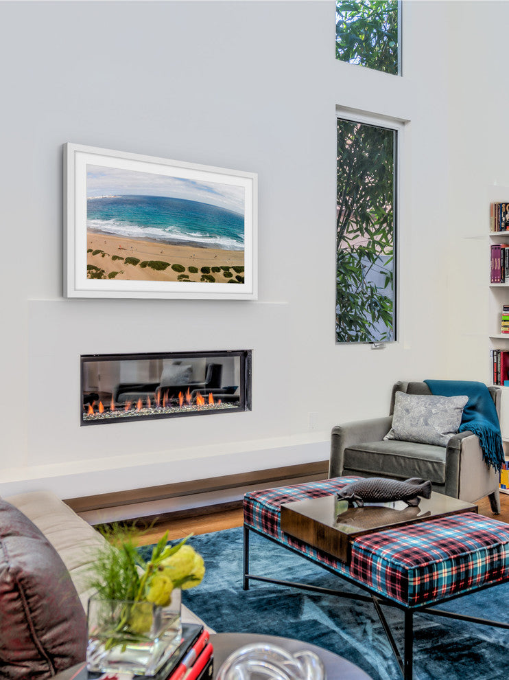 "Peaceful Beach" Framed Print by Karolis Janulis
