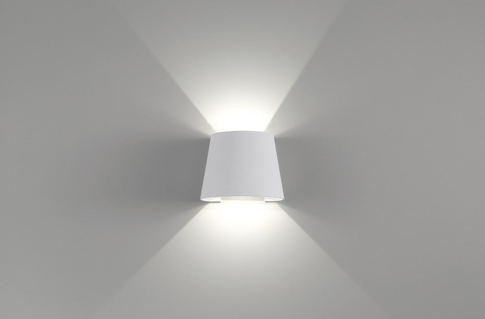 Cone Marine Grade Adjustable Wet Location LED Wallwasher, White Finish