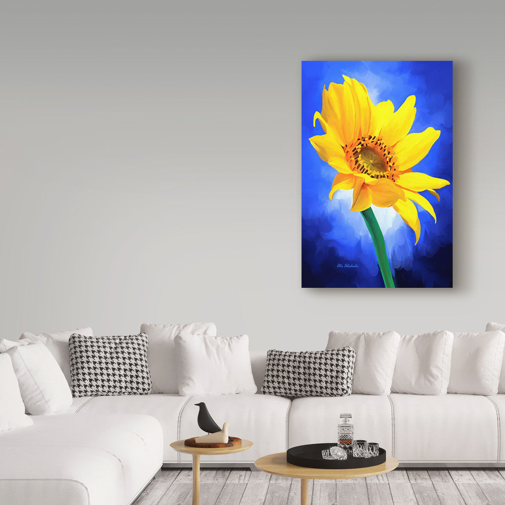 "Sun Flower" by Ata Alishahi, Canvas Art, 12"x19"