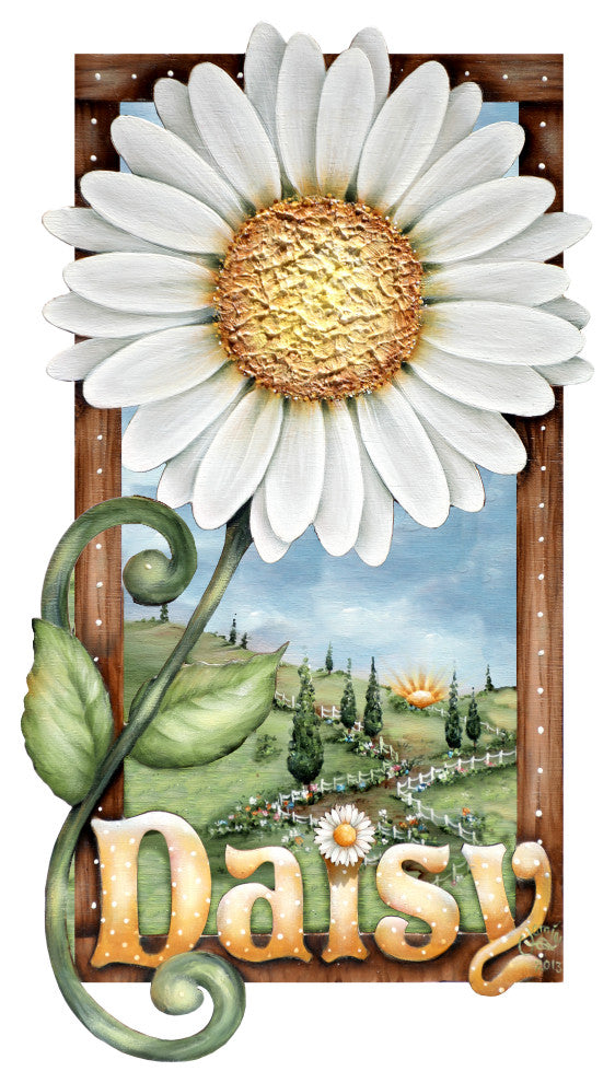 Daisy Wooden Ornament