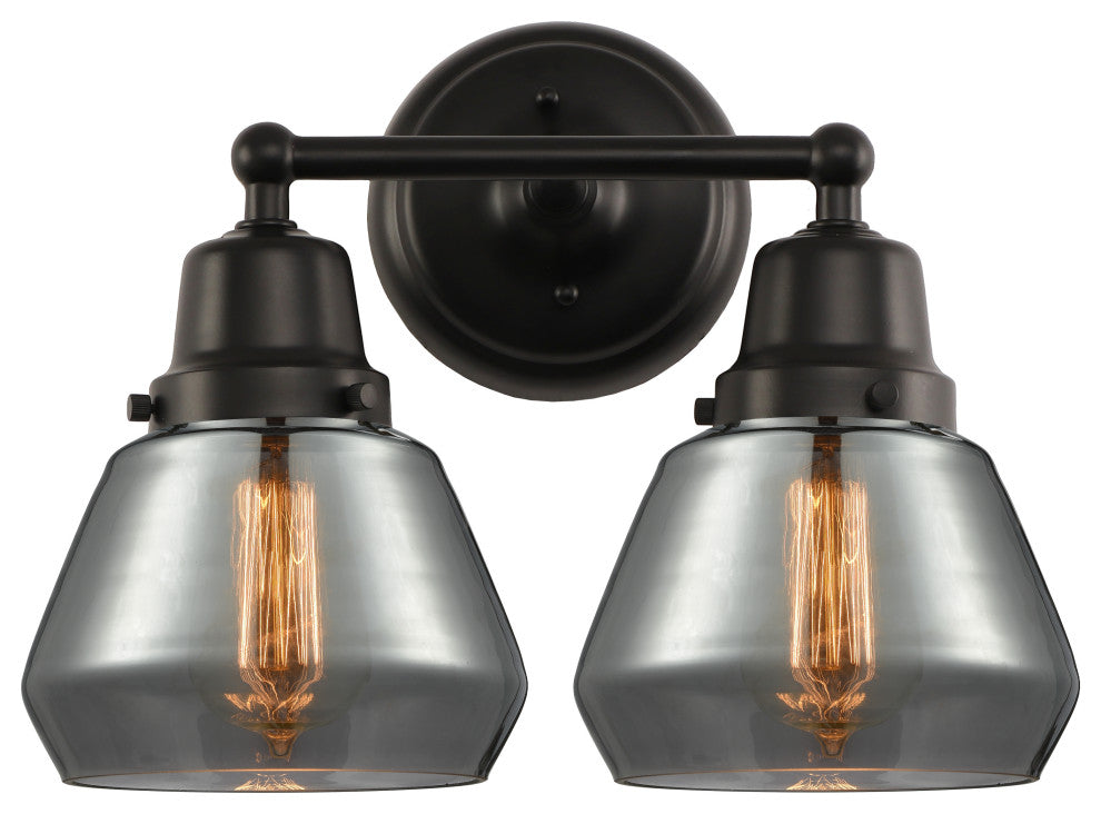 Innovations 623-2W-BK-G173 2-Light Bath Vanity Light, Matte Black