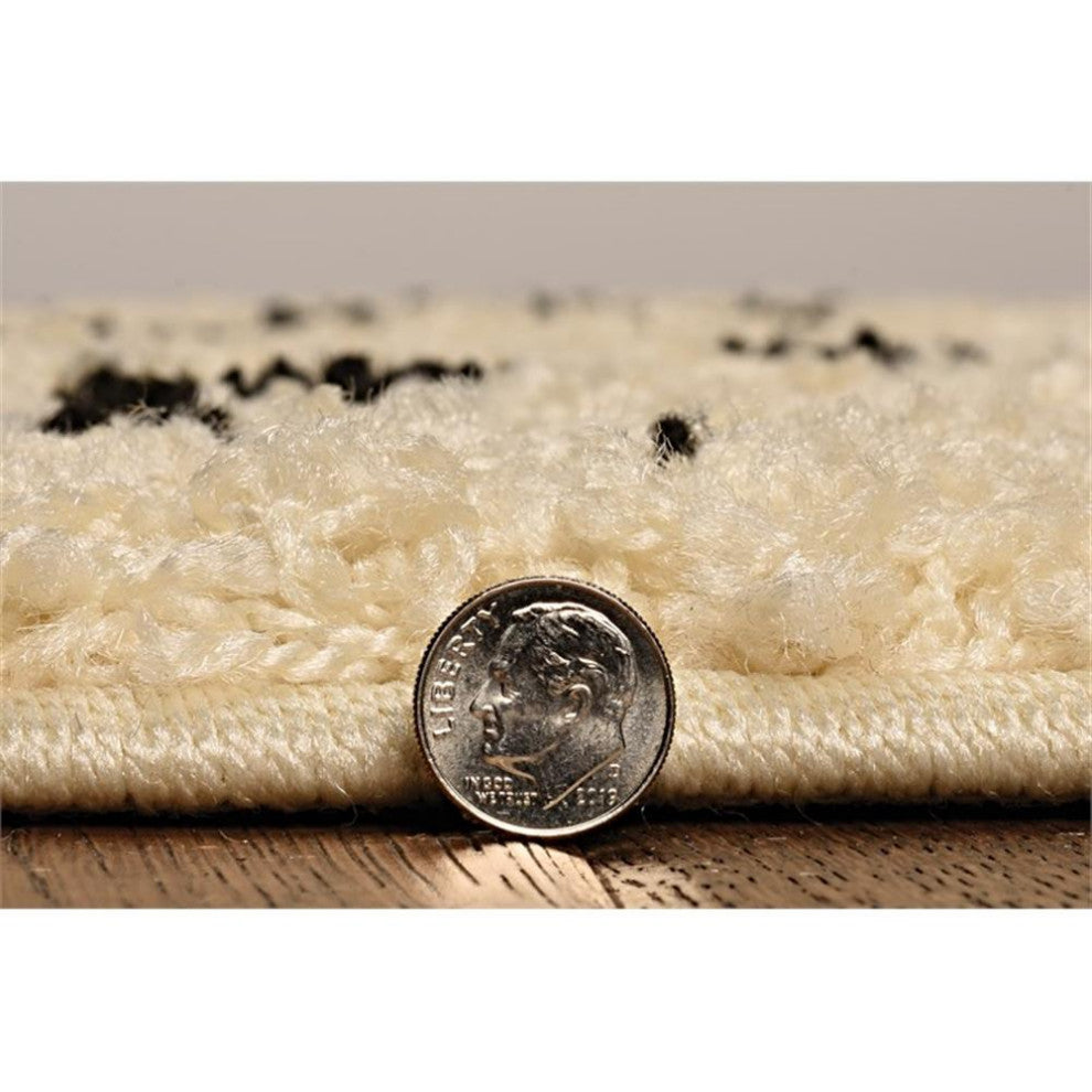 Linon Moroccan Atlas Power Loomed Polypropylene 3'x5' Rug in Ivory