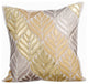 Gold Decorative Pillow Covers 14"x14" Faux Leather, Foil Maple