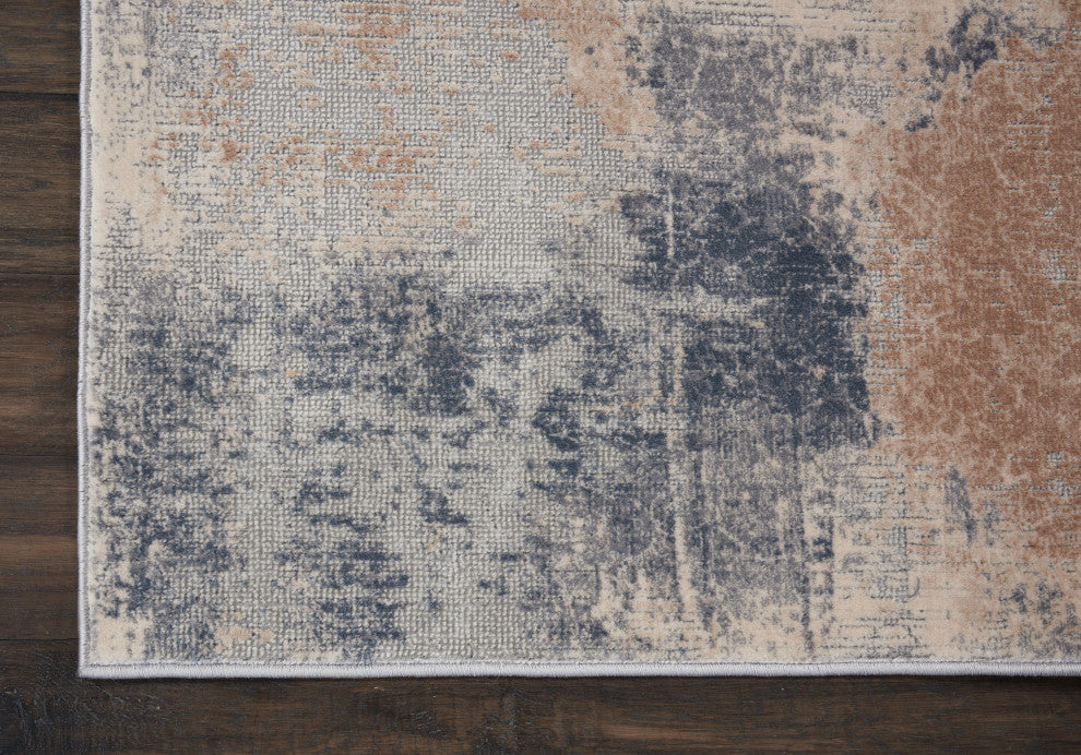 Nourison Rustic Textures 7'10" Round Beige/Grey Modern Indoor Area Rug