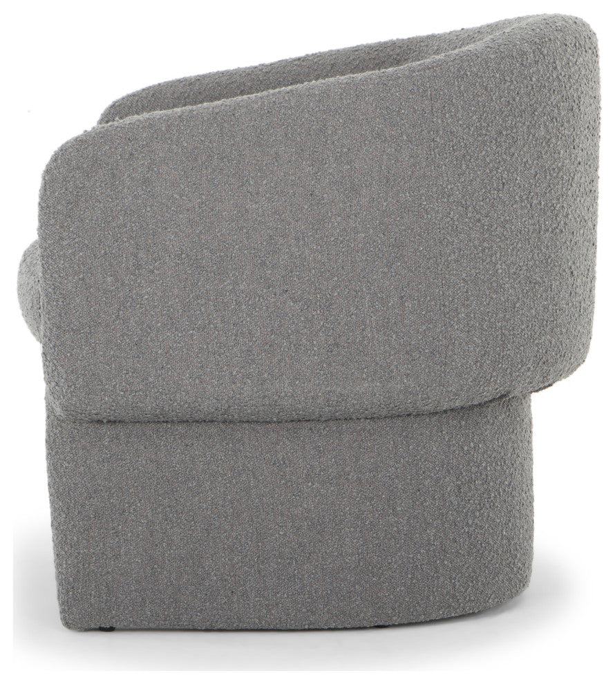 Metro Jessie Accent Chair, Charcoal Boucle Upholstery