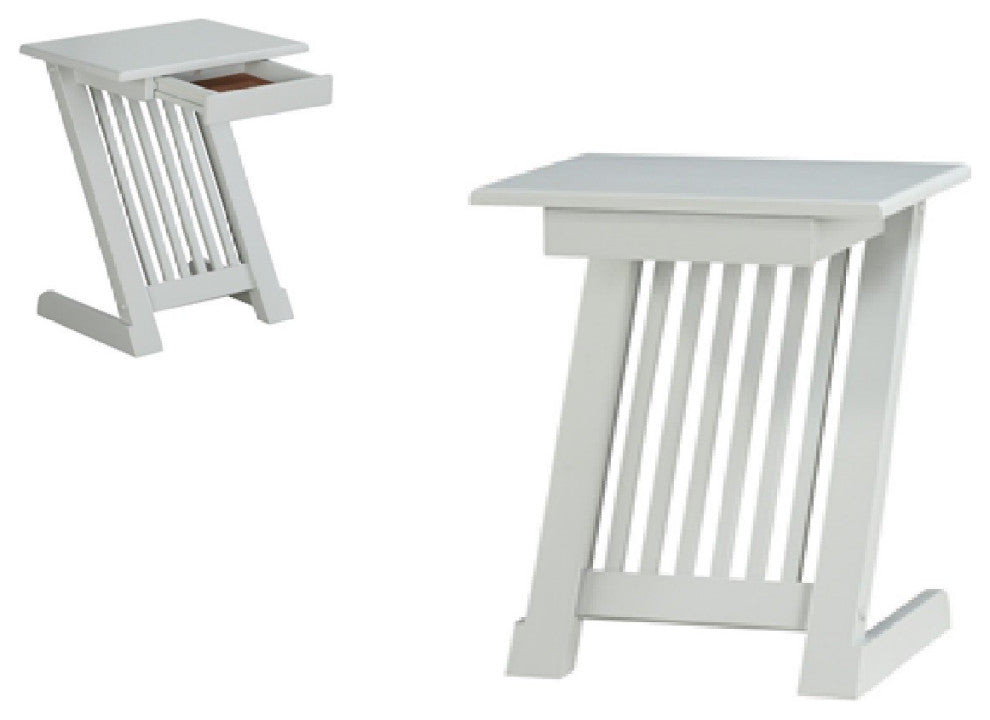 Gray Sofa Snack Side Table With Drawer