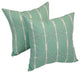 Blazing Needles 17" Spun Polyester Throw Pillows, Set of 2, Maxfield Aqua