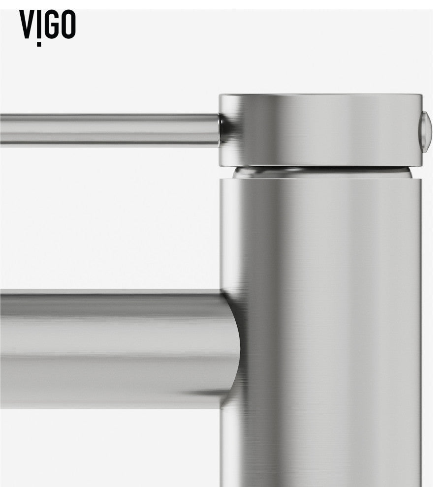 VIGO Jewel 6" H Single Handle Single Hole Bathroom Faucet, Brushed Nickel