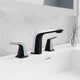 2-Handle 3-Hole Widespread Bathroom Faucet, Matte Black and Chrome