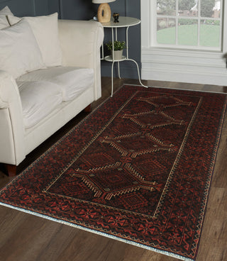Semi Antique Debbie Rust/Charcoal Rug, 3'11x6'10