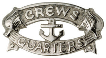 Nickel Plated Brass Crews Quarters Plaque