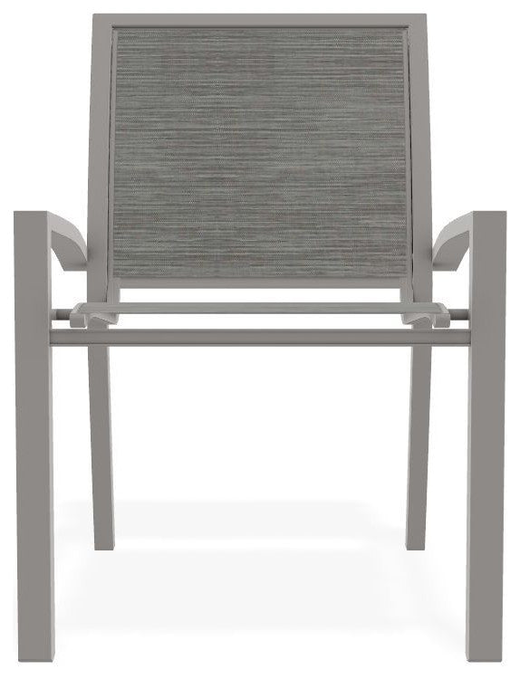 Kendall Sling Stackable Outdoor Dining Chair, Sicily/Warm Gray