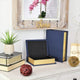Canter Isle Navy Blue Linen Book Box Set