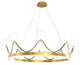 Zandobbio | Cute Crown Round Glass Chandelier for Bedroom, 6bulbs