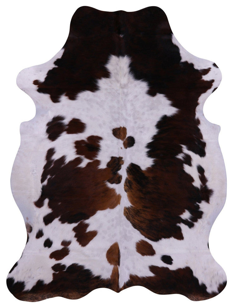 6' 11" X 5' 3" Organic Natural Hair-On Cowhide Area Rug C1443