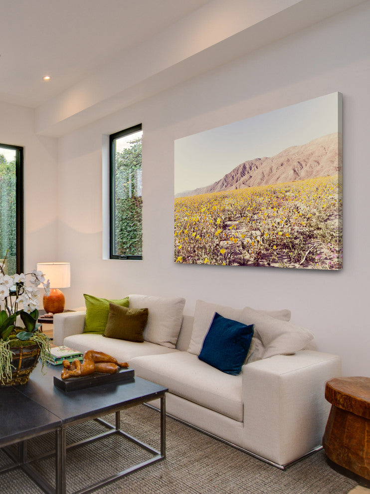 "Mountain View" by Morgan Hartley Painting Print Wrapped Canvas, 18x12