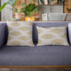 Plutus Green Beige Large Leafs Floral Luxury Throw Pillow, 26"x26"