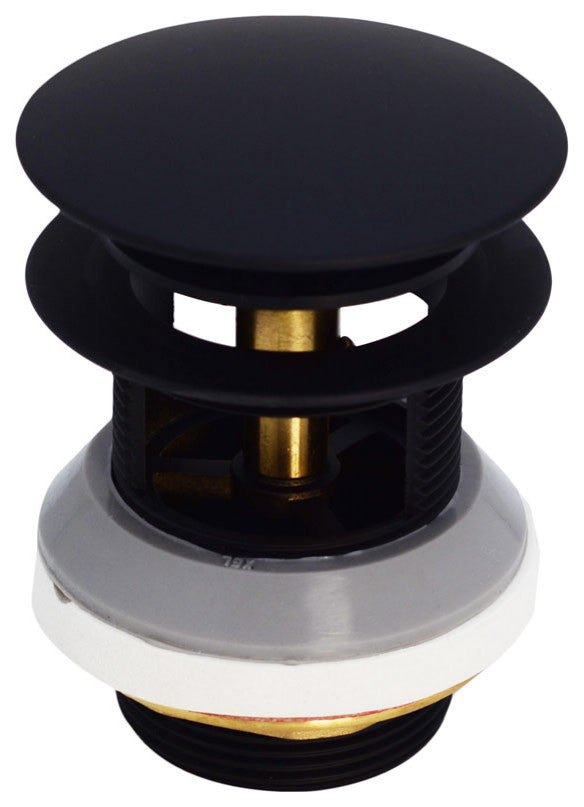 Tip Toe Integrated Overflow Tub Trim With Floating Faceplate In Polished Brass, Powder Coated Flat Black