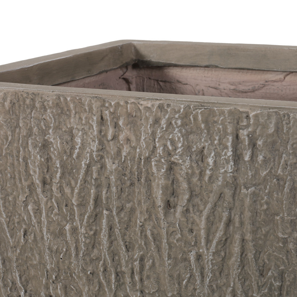 Mistler Outdoor Cast Stone Planter, WxDxH, 16.25wx16.25dx31h