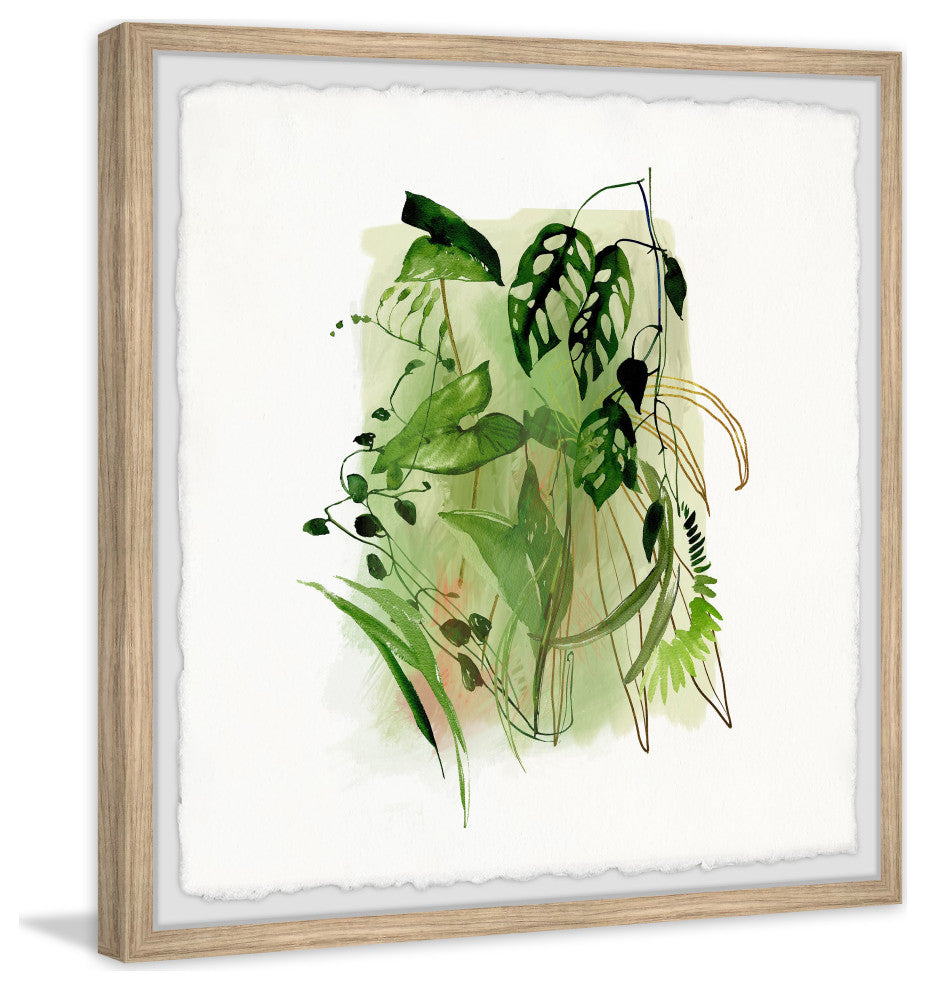 "Diverse Plants" Framed Painting Print, 18x18