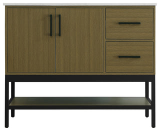 Home Living 42" Single Bathroom Vanity, Chestnut Brown