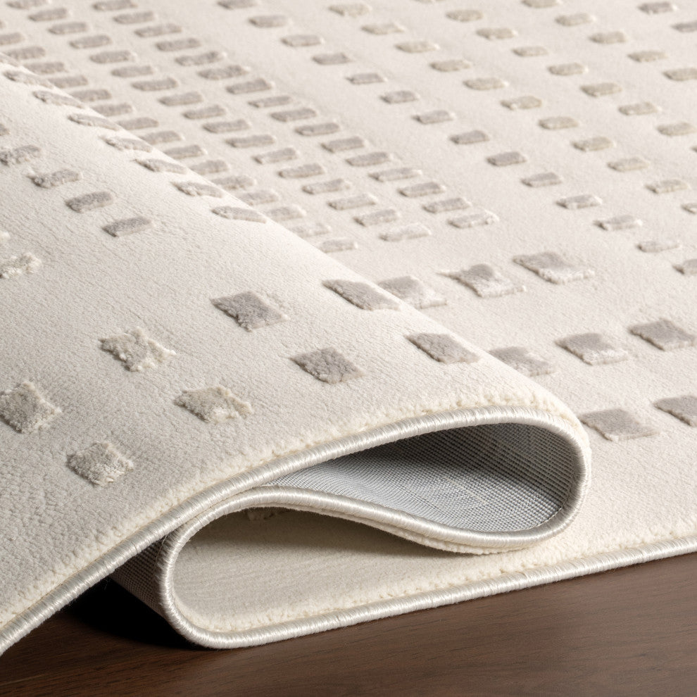 Nuloom Rowyn Geometric Washable Rug, Cream 2' x 3'