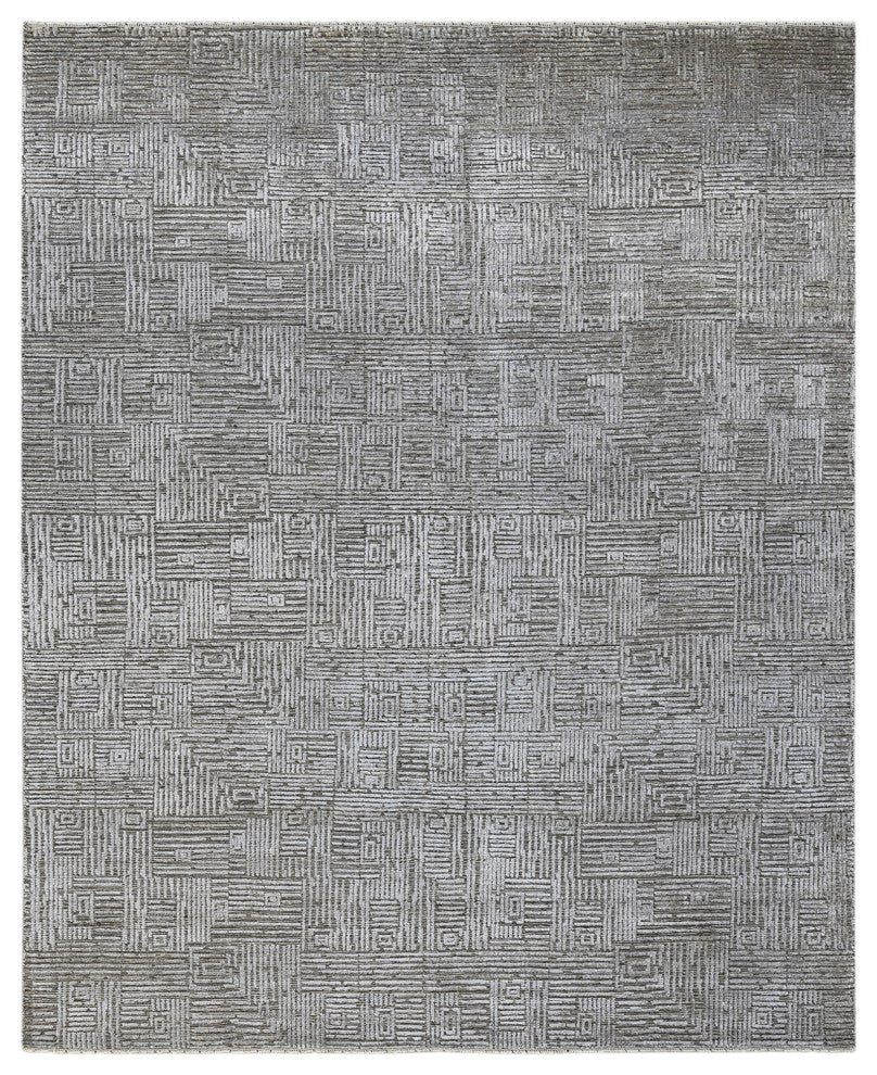 Amer Rugs Quartz Desoto QUA-4 Smoke Hand-knotted - 8' X 10' Rectangle Area Rug