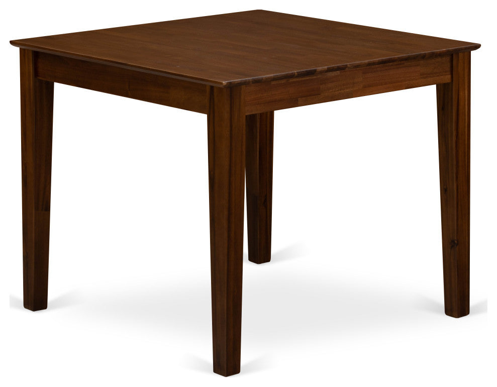 Dinette Table, Natural Color Top Surface, Wooden Legs Natural Finish