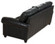 Barbara Leather Craft Sofa, Black