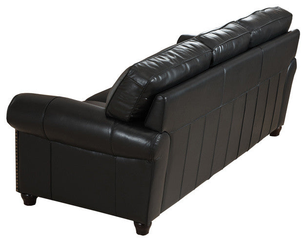 Barbara Leather Craft Sofa, Black