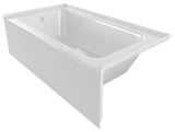 PULSE Tubs White 100% Acrylic Alcove Tub, 30"D, Left