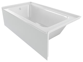 PULSE Tubs White 100% Acrylic Alcove Tub, 30"D, Left