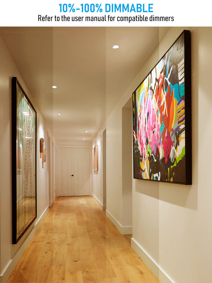 4 Pack 4" LED Gimbal Recessed Light Dimmable, ETL, 2700K Soft White