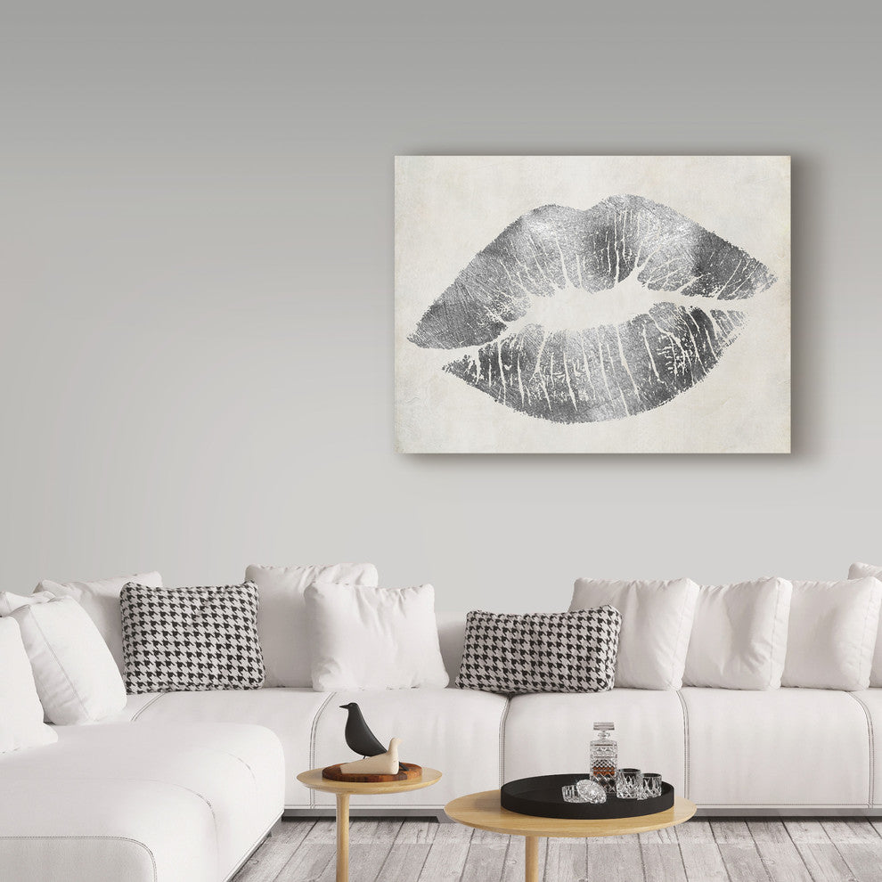 "Hollywood Kiss Silver" by Color Bakery, Canvas Art, 24"x18"