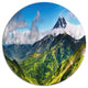 Beautiful Green Mountains Panorama, Landscape Round Wall Art, 38"