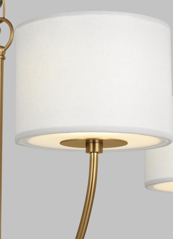 Sawyer Small Chandelier, Burnished Brass