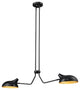 Zlite 1942-2L-MB 2-Light Island, Matte Black Outer/Gold Inner