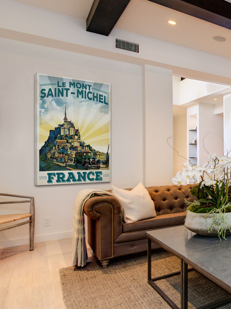 "Le Mont Saint-Michel" Painting Print on Wrapped Canvas