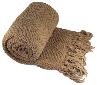 Tweed Knitted Throw Blanket, Amphora, 60"x80"