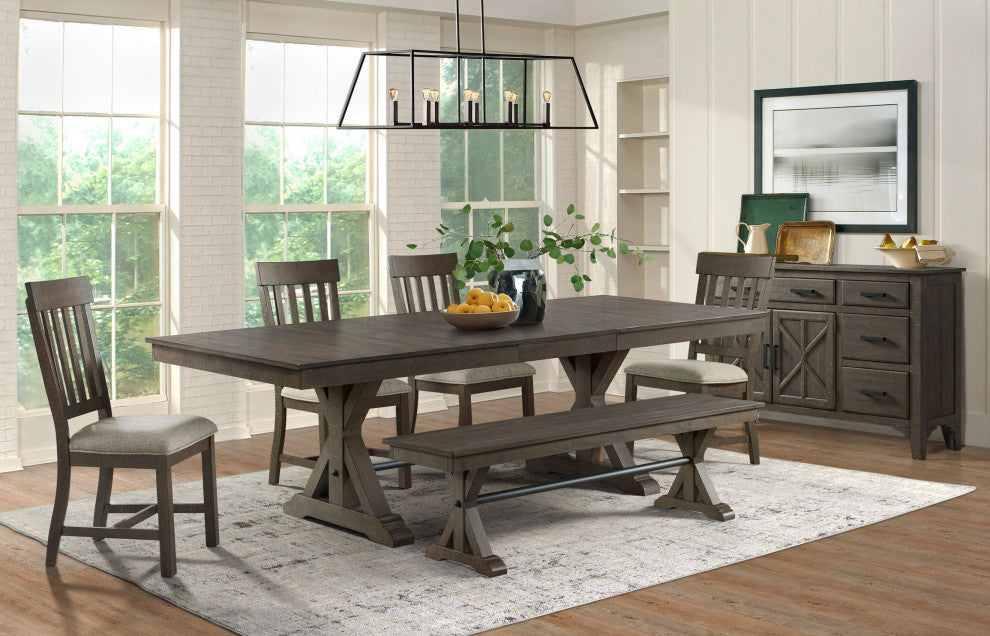 Sullivan 24" Tall Backless Counter Bench, Brushed Charcoal