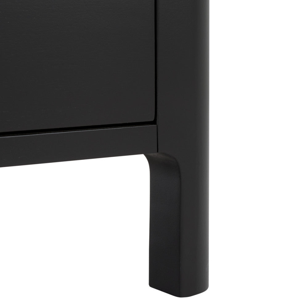 Safavieh Couture Abbiava 3 Drawer Wood Nightstand, Black