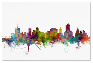 "Tulsa, Oklahoma Skyline" Canvas Art by Michael Tompsett