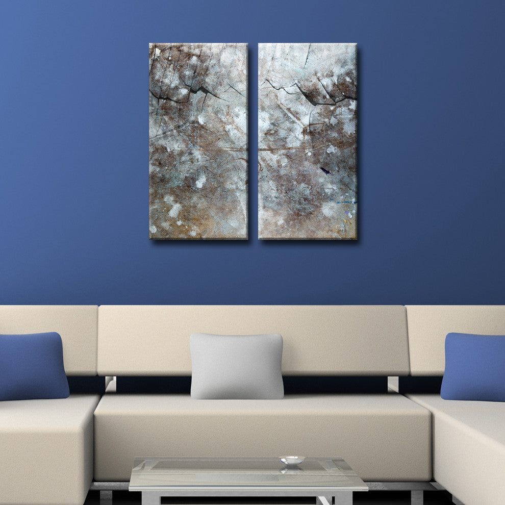 Abstract ABS XV, Canvas Wall At, 40"x20" 2-Panels