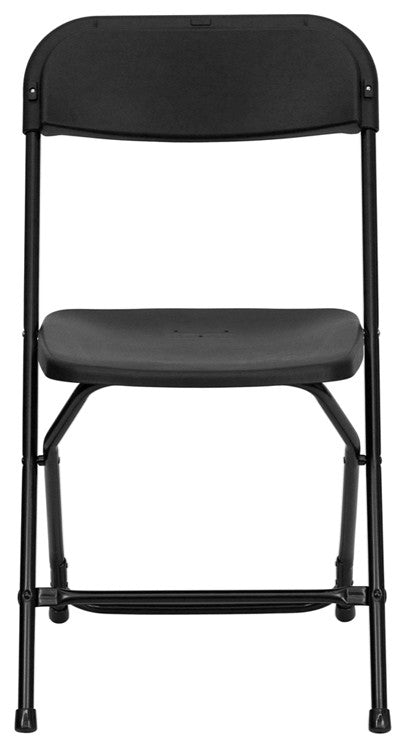 Hercules Series Plastic Folding Chair - 2 Pack 650LB Weight Capacity, Black
