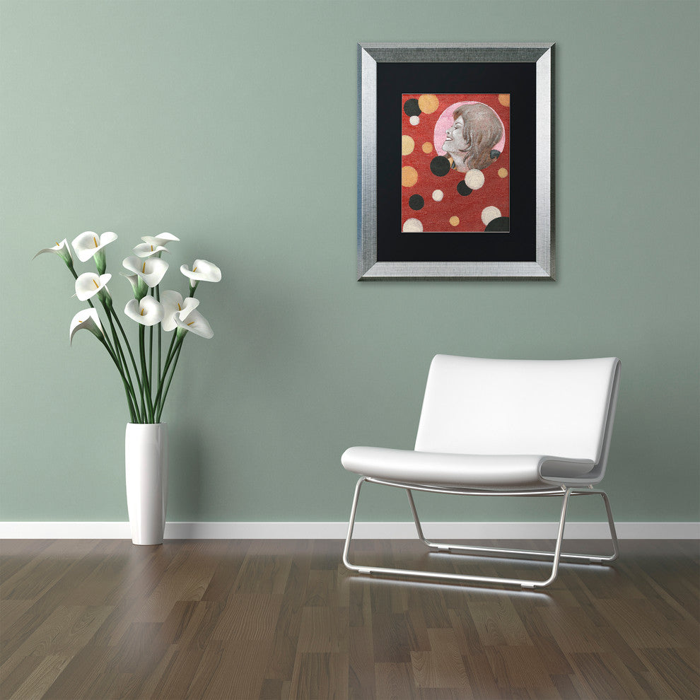 'Astro-Anna Ii' Matted Framed Art, Silver Frame, Black Matte, 14x11